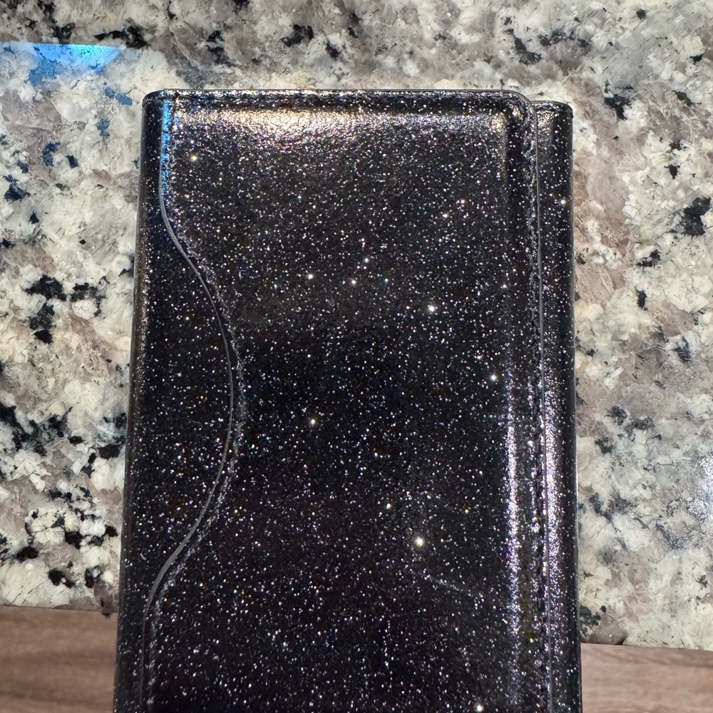 Glitter Black Phone wallet